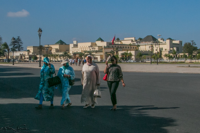 Morocco 9-11-14, Rabat: Rabat, On the way to see the Palace; the many different dress approaches for women.