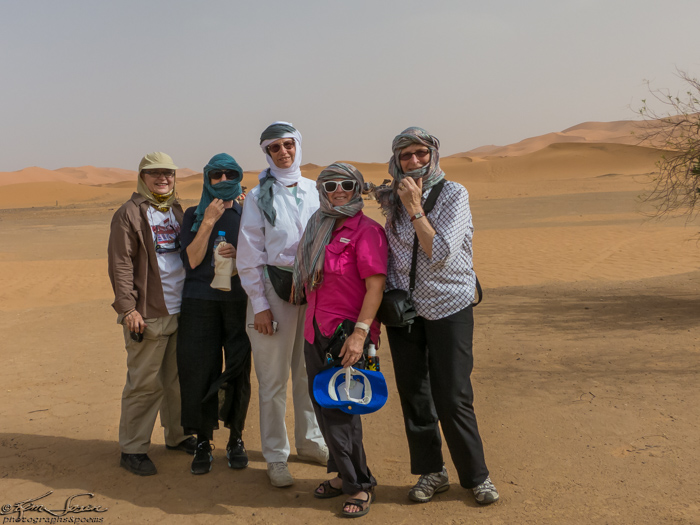 Morocco 9-15 to 17-2014, Morocco 9-15 to 9-17-2014, Sahara near Merzouga: Intrepid group of gorgeous Sahara explorers.