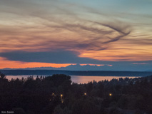 8/26/15, Seattle sunset: On the way to Alaska
