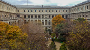 Madrid-Courtyard of the  Reina Sofia Museo.
