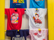 Cordoba-In the shops, today.  No escape from gift tee-shirts!