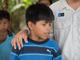 Peruvian Amazon Region, Denis with a village boy.