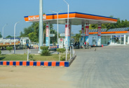 Jaipur to Ranthambhore: all of the service stations look large and modern.