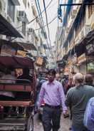 Old Delhi walkabout - crowds and vehicles, narrow streets, interesting shops.