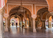Jaipur: Hallway to City Palace Museum (no photos allowed inside)