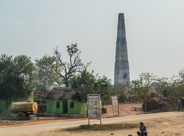 Drive to Agra - these are chimneys at brick-making locations.  They dotted the landscape in some areas.