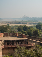 Agra Fort and Palace - King can see where his queen was buried from the Palace.