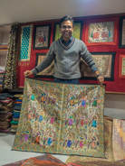 Varanasi silk factory:  a finished product.