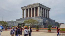 The mausoleum of Ho Chi Minh.  Photos not allowed inside, where he rests in apparently peaceful repose.