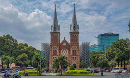 Referred to as the Notre Dame of Saigon, the official name is Cathedral Basilica of Our Lady of The Immaculate Conception.