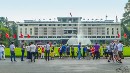 Independence Palace, also known as Reunification Palace, built on the site of the former ancient Presidential Palace.