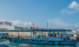 Once in Nha Trang, we head for a floating  fishing village.