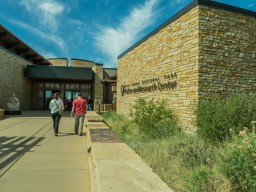 The entrance to the Mesa Verde Visitor Center.