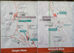 The two trails we'll follow, but more time at the Mesa Top Loop.