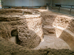 Another example of a pit house.  Some were built on top of much older pit houses so excavation shows several.