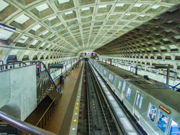 Metro at Union Station with waiting train.