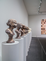 National Gallery of Art: East Wing, heads sculpted of chocolate and soap