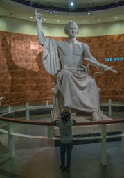 Museum of American History:  George W. in a toga.