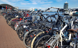 The Dutch have more bicycles than people!  Some commuters leave a bike here and one at home.