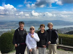 The four of us with Lake Zurich in the background.