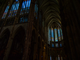 Amazing stained-glass windows throughout the cathedral.