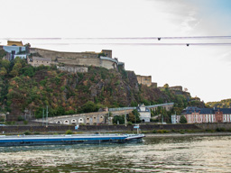 Next morning in Koblenz, which has a great old town and a huge castle/fort overlooking the city.  Get there by funicular cable car.