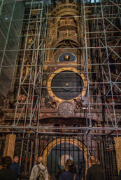 One of the most interesting things is the astronomical clock.  Years, months, days, moon phases, eclipses, and so much more.  Scaffolding is for the window behind it :(