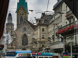 And finally in Zurich.  Streetcars wires are not a photographer's friend!