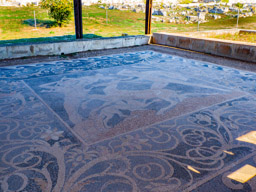 Floor mosaic in the house of the 
