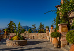 Another view of the garden with the mountain view.