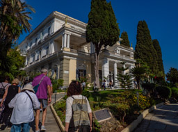A major attraction on Corfu is the Achilleion (after Achilles) Palace in Gastouri, built for Princess Sisi (Empress of Austria).