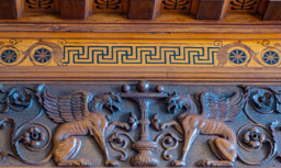 Detail in a gorgeous armoire.