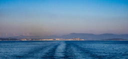 Terrible photo resolution, but loved the water tracks right back to Corfu.