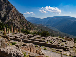 Greeks had (have) a stunning view from Delphi.
