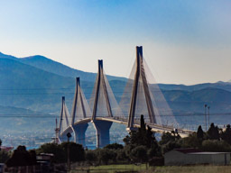 Back to the Rion-Antirion Bridge acress the Gulf of Corinth.