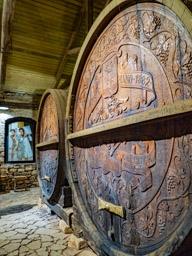 Many of the barrels are also carved beautifully!