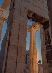 Another morning view through the Parthenon columns.