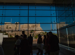 Acropolis is clearly visible from the huge windows of the Museum of the Acropolis.